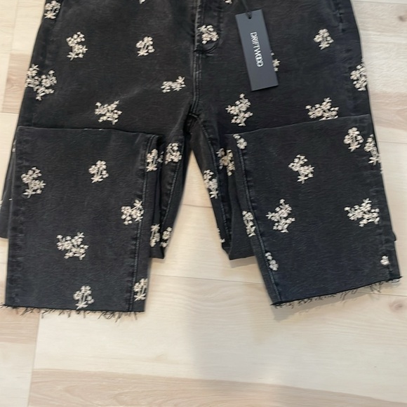 Driftwood Royce floral embroidered straight leg loose fit bohemian Jeans - Picture 6 of 9